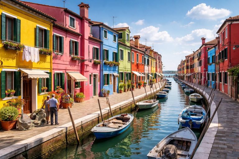 découvrez burano, l'île emblématique près de venise, célèbre pour ses maisons aux couleurs vives et son atmosphère charmante, parfaite pour une escapade inoubliable en italie.